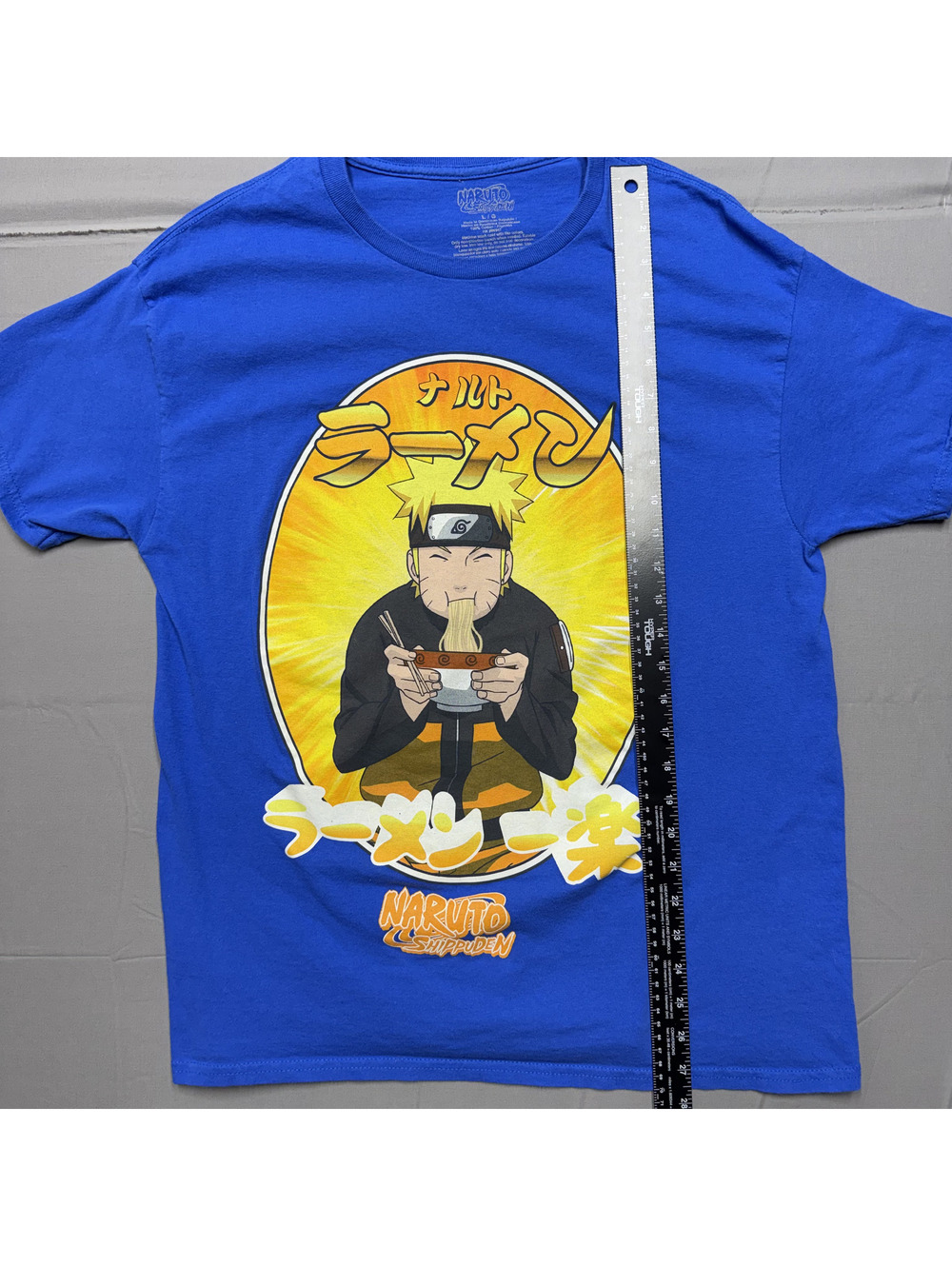Naruto Shippuden Blue Graphic T-Shirt Size L/G Casual
